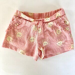 H&M Shorts | Smiley Sun Print, Elastic Waist | Pink | 2T | NWT (new with tags)